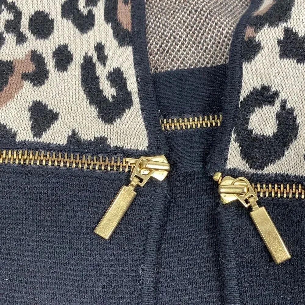 Chico's Convertible Leopard-Print Cardigan size Large - Picture 6 of 10